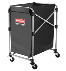 Carucior X-Cart pliant pentru rufe 150 L gri RUBBERMAID
